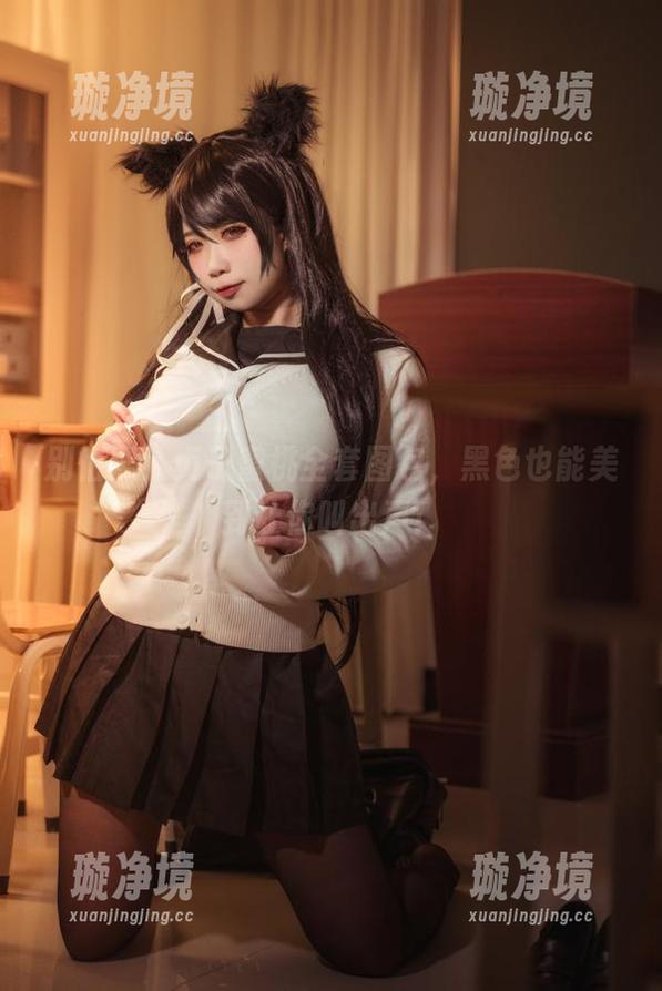 别怕黑！贞子蜜桃全套图包，黑色也能美到让你叫出声！